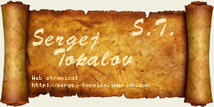 Sergej Topalov vizit kartica